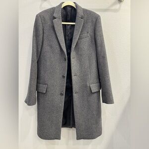 Club Monaco Wool Blend Charcoal Trench Coat
